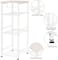 NEX™ 29" White Freestanding 4-Tier Storage Shelf with Toilet Paper Holder